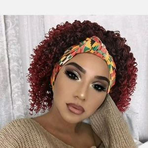 Headband wigs burgundy/red
